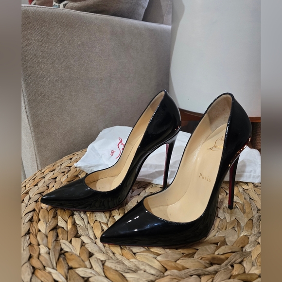 Christian Louboutin So Kate Patent Pointed-Toe Red Sole Pumps - S - Picture 6 of 10